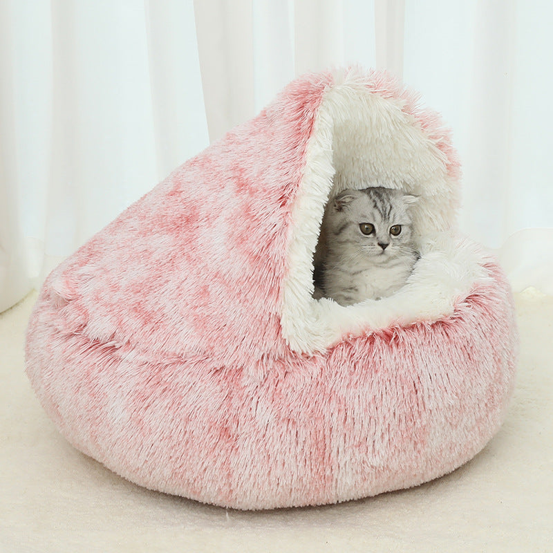 Fluffy Cat Cave Bed