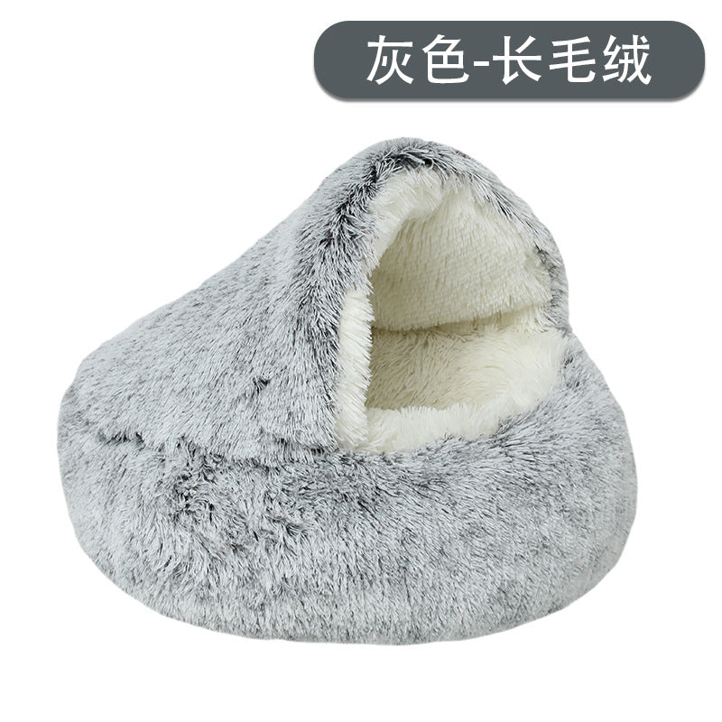 Fluffy Cat Cave Bed