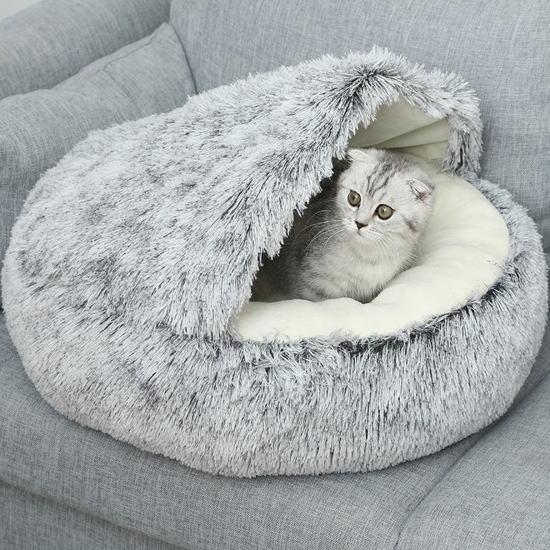Fluffy Cat Cave Bed