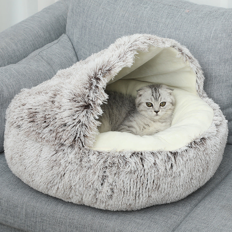 Fluffy Cat Cave Bed